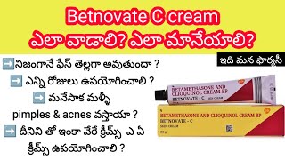 betnovate c cream in telugu  uses sideeffects precautions etc [upl. by Resor]