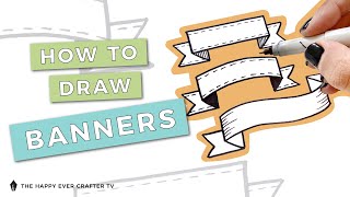 How to Draw Banners with FREE WORKSHEETS [upl. by Fronia908]