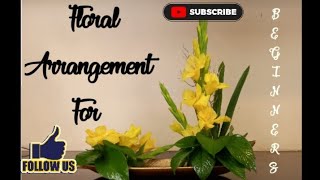 How To Make Easy Floral Arrangement  Floral Arrangement For Beginners  Ikebana Tutorial [upl. by Ursulette]