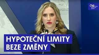 Limity hypotečních ukazatelů zůstaly beze změny Záznam tiskové konference z 6 6 2024 [upl. by Hadeis]