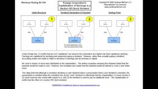 Rev Rul 80154 Capitalization of Corporate Earnings Treated As Stock Dividend [upl. by Josselyn]