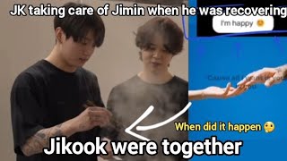 Jikook moments Jungkook taking care of Jimin when he was recovering [upl. by Franzen163]