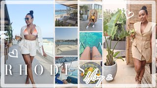 RHODES VLOG PART 2  EDEN ROC 5 RESORT  GREECE  HOLIDAY VLOG [upl. by Deuno]