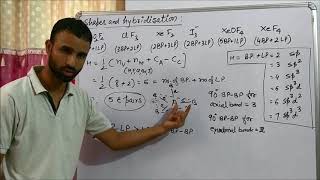 VSEPR theory and hybridization of central atom  chemical bonding  CLASS 11 [upl. by Ahtelat]