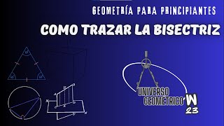 COMO TRAZAR UNA BISECTRIZ  USO DEL COMPÁS BISECTRIZ DE UN ÁNGULO OBTUSO [upl. by Geralda]