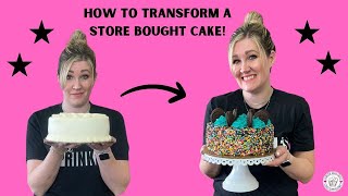 HOW TO TRANSFORM A STORE BOUGHT CAKE Its EASIER than YOU think [upl. by Alan]