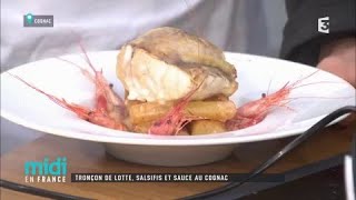 Tronçon de lotte salsifis et sauce au cognac [upl. by Norac]