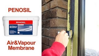 Langų sandarinimas su Penosil AirampVapour Membrane [upl. by Nwahs557]