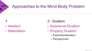 21 Approaches to the mindbody problem [upl. by Mortensen]