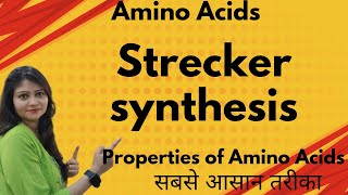 Strecker Synthesis  Preparation Of Amino Acids  Class 12  Amino Acids  Biomolecules 😱😱🔥🔥 [upl. by Nicol239]