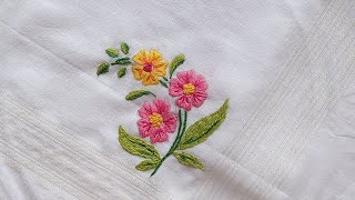 Embroidery HandkerchiefHand Embroidery How to Embroder on Handkerchief [upl. by Esinrahs297]