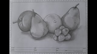 COMO DIBUJAR UN BODEGON CON FRUTAS [upl. by Ynnatirb]