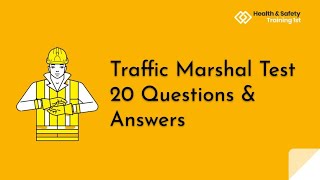 Traffic Marshal Practice Test  20 Questions amp Answers [upl. by Uzia761]