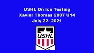 Xavier Thomas USHL On Ice Testing [upl. by Ailisec]