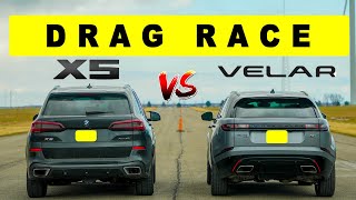 2022 Range Rover Velar P400 vs BMW X5 40i someone is lying Drag and Roll Race [upl. by Occor]