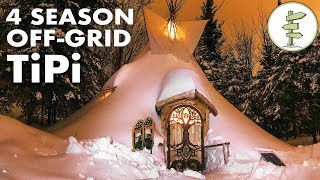 Ultimate 4 Season OffGrid Tipi  A Tiny House Alternative Teepee tent [upl. by Emmye]