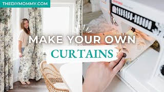 How to MAKE CURTAINS at HOME that look INCREDIBLE perfect pleat hack  The DIY Mommy [upl. by Ehc115]