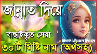 জান্নাত দিয়ে মেয়েদের ৩০টি ইসলামিক নাম  Jannat Diye Meyeder Islamic Sundor Nam  Islamic Video [upl. by Nonnaehr]