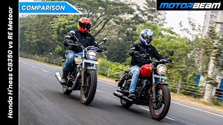 Battle Of The Modern Classics  RE Meteor vs Honda Hness CB350  MotorBeam [upl. by Favata548]