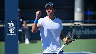 US Open juniors 2018  2ème tour  Réaction de Antoine CornutChauvinc après sa victoire  FFT [upl. by Elliott]