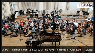 Behind the scenes  recording sessions  Nimrod Borenstein conducts the RPO with Clelia Iruzun [upl. by Warder]