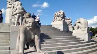 Norway  Oslo  Vigelandsparken Sculpture park art [upl. by Kata]