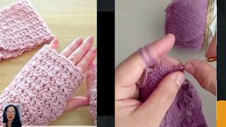 GUANTES TEJIDO A CROCHET  Como tejer guantes a crochet fácil [upl. by Yhtak739]