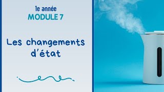 1e année  Module 7  Les changements détat [upl. by Vernon]