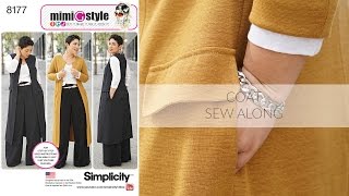 How to Sew a Long Coat or Vest with Mimi G Simplicity Pattern 8177 [upl. by Harland]