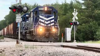 LSRC 4306 amp LSRC 6305 Southbound in Alpena Mi [upl. by Niliac432]