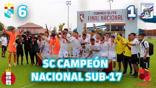 15122023 🏆⚽ TORNEO ELITE 🇵🇪 SPORTING CRISTAL CAMPEÓN NACIONAL  S CRISTAL 61 MANUCCI SUB 17 [upl. by Odlanyar]