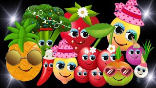 Sensory Videos For Babies  Dancing Fruits And Vegetables Baby Sensory Fruit [upl. by Osy]