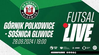 Górnik Polkowice vs Sośnica Gliwice 1 Liga Futsalu LIVE [upl. by Enairda31]