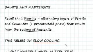 Pearlite Bainite and Martensite  Engineering Materials [upl. by Hannahs]