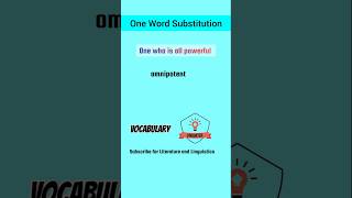 One word Substitution  vocabulary  omniscient  omnipresent  omnipresent  heretic  philanthropy [upl. by Noevart672]