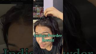 Indigo Powder Result 🤔 Chemical free Hairtreatment  Must Buy indigopowder hair viral trending [upl. by Noyk350]