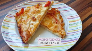 Masa para pizza  rápida y sin levadura [upl. by Yelyr]