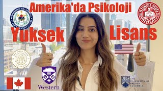 Amerikada PSİKOLOJİ yüksek lisansı yapabileceğiniz üniversiteler  Tam burslu ve maaşlı 💪🔥 [upl. by Landis]