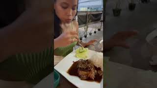 Enjoying a 9 usd steak in Valencia  Philippines [upl. by Bamberger]