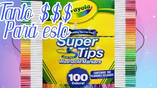 CRAYOLA SUPER TIPS 100 VALEN LA PENA COMPRARLOS [upl. by Austin228]