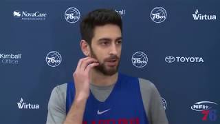 Furkan Korkmaz  Shootaround 112217 [upl. by Summons]