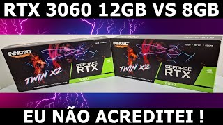 RTX 3060 12GB VS RTX 3060 8GB  Existem mesmo muitas diferenças [upl. by Byrn]