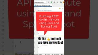 REST API in 1 Minute using Spring Boot 3 and Java java springboot restapi [upl. by Atalanti964]