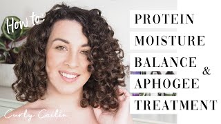 Protein Moisture Balance amp Aphogee Protein Treatment  Curly Cailin [upl. by Elimaj]