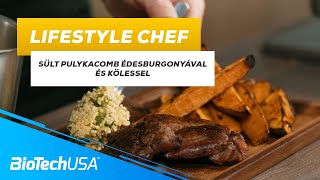 Sült pulykacomb édesburgonyával és kölessel 🍠🍗  Lifestyle Chef  BioTechUSA [upl. by Adorl964]