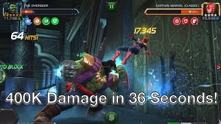 400K DAMAGE in 36 Seconds Rank 2 The Overseer Maestro Quick Damage ShowcaseMcoc [upl. by Akcirederf218]