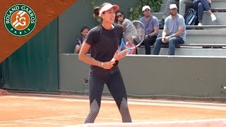 Garbine Muguruza in Practice  Inside RG I RolandGarros 2018 [upl. by Grubman]