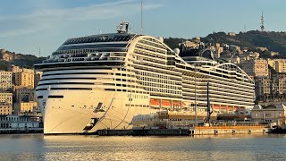 MSC World Europa in entrata al porto di Genova [upl. by Nomor888]