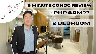 5 Minute Condo Review 2 Bedroom Unit in Kai Garden Residences dmcihomes [upl. by Simmie]