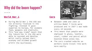 IGCSE HISTORY REVISION  USA in the 1920s [upl. by Adiahs]